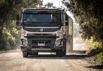 Volvo truck travelling efficiently on an Australian highway